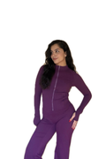 Purple Rose Straight Leggings