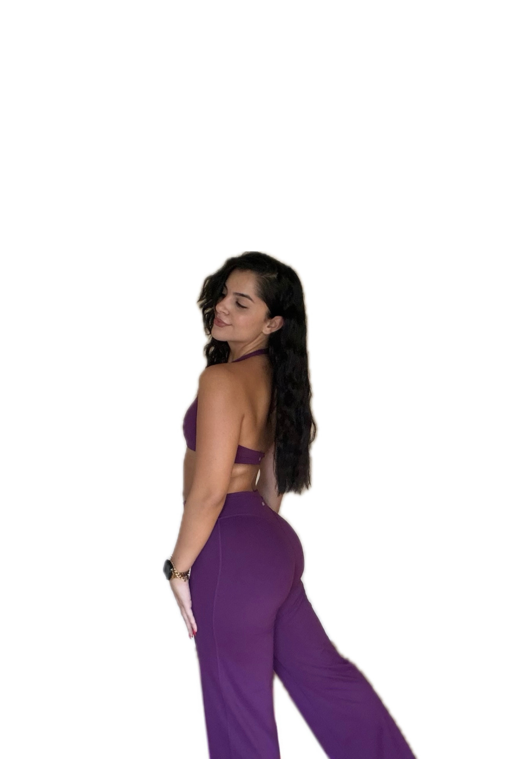 Purple Rose Straight Leggings