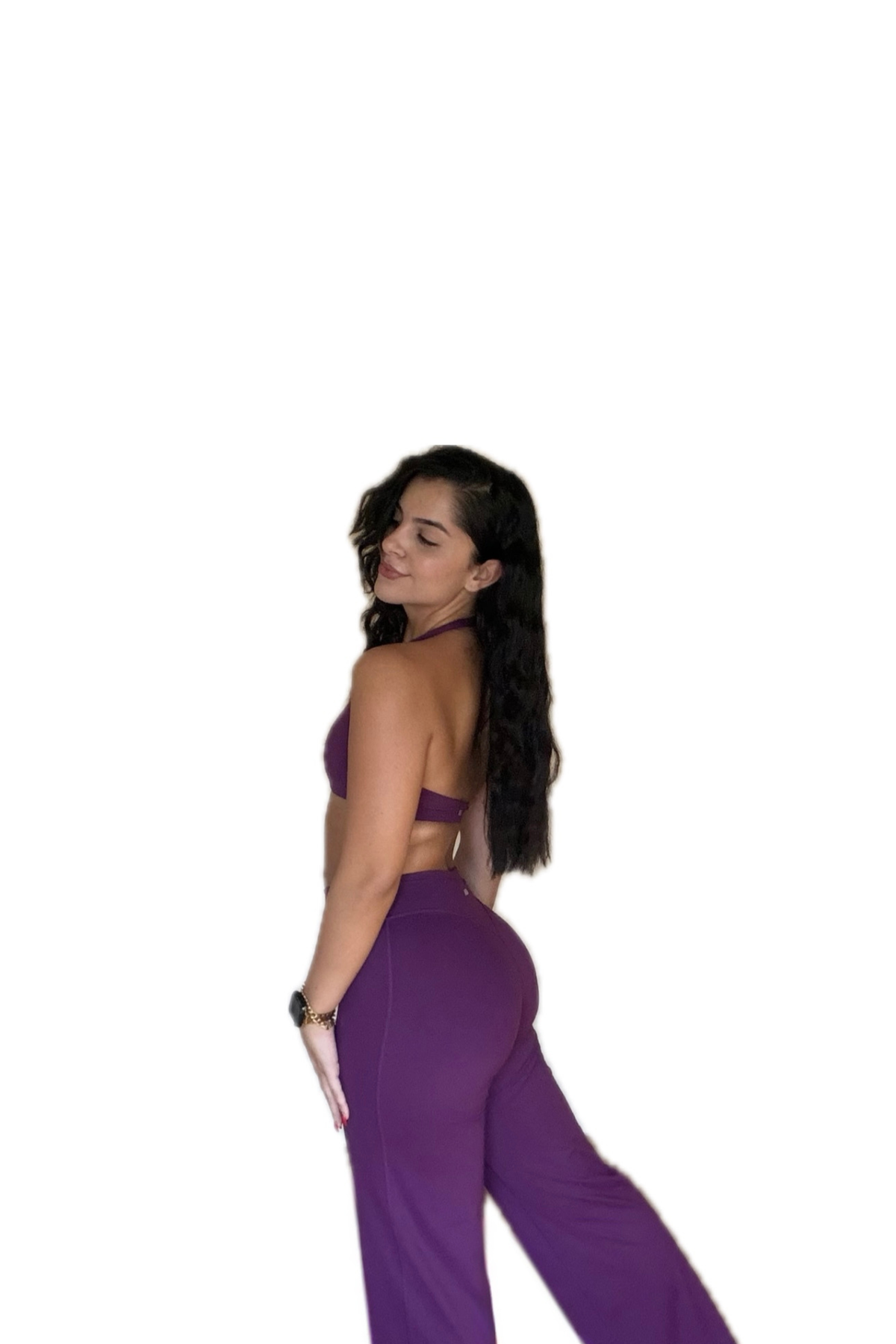 Purple Rose Straight Leggings