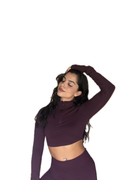 Deep Violet Zip Top