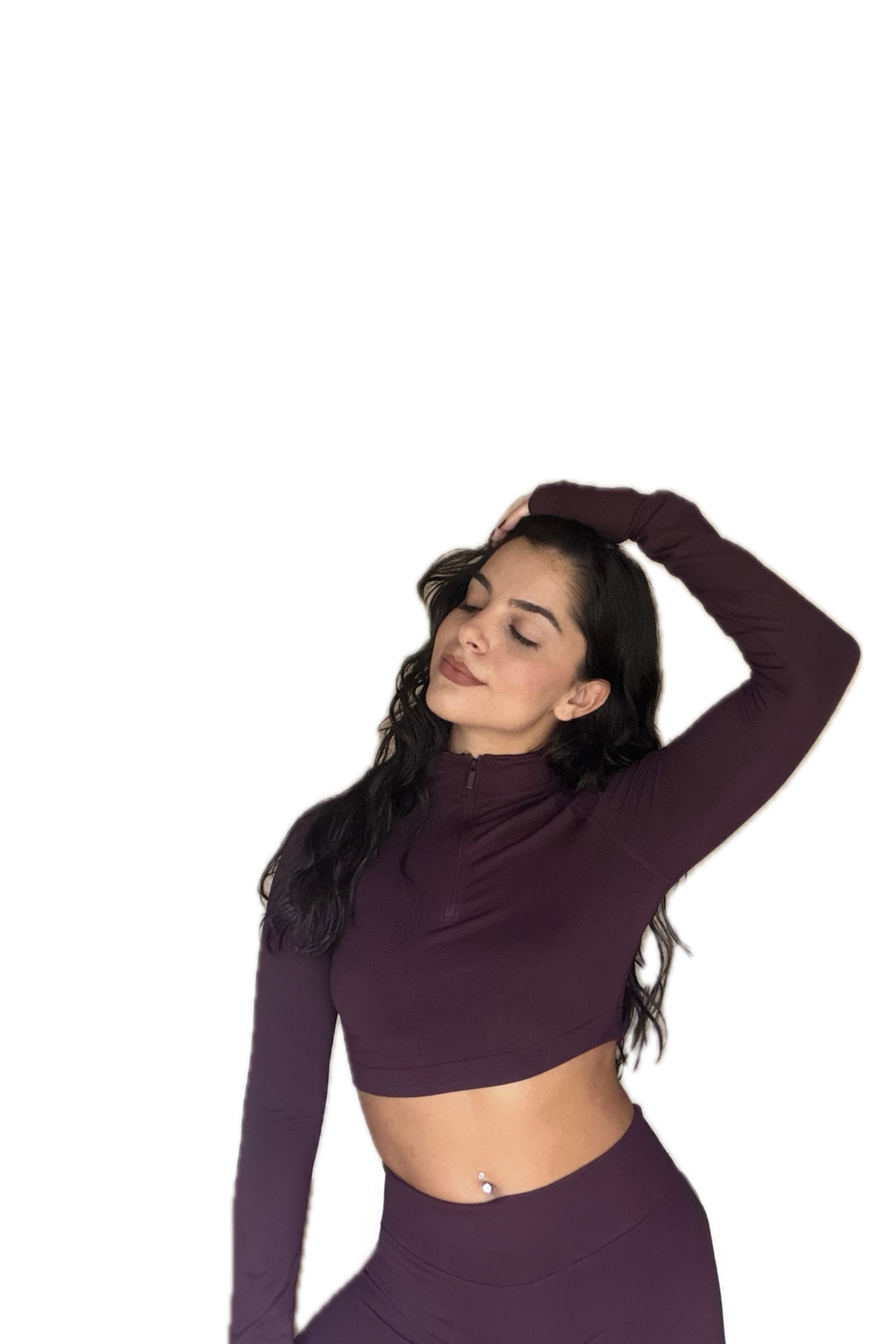 Deep Violet Zip Top