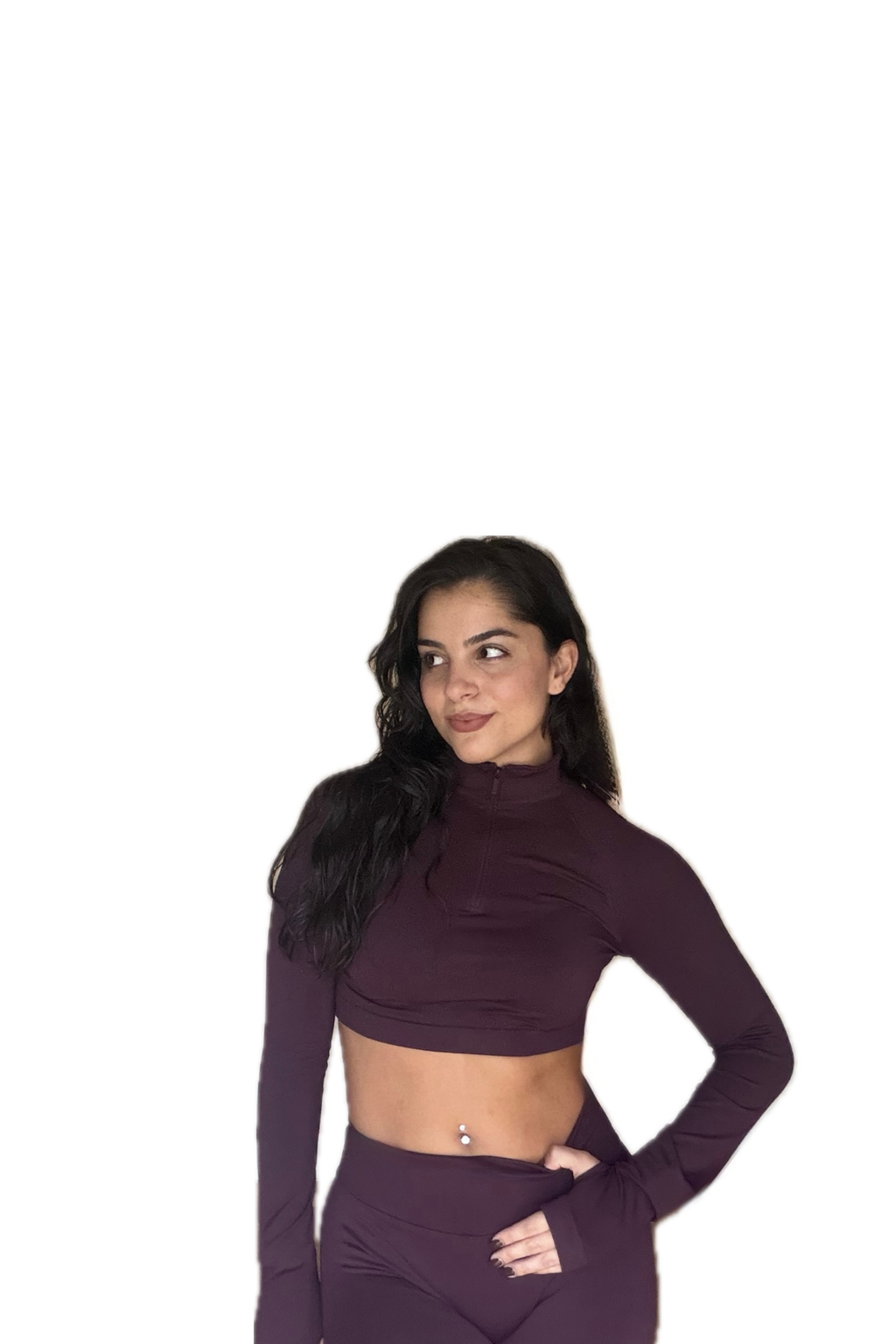 Deep Violet Zip Top