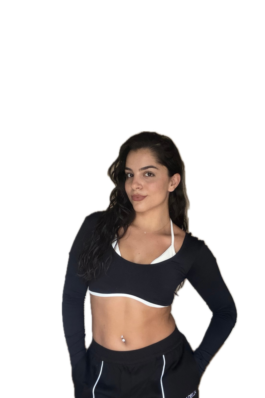 Onyx Sleeve Crop Top
