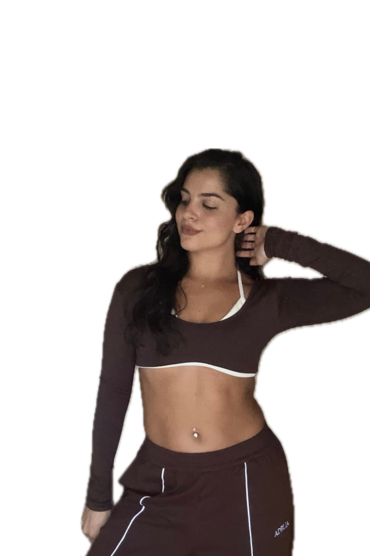 Mocha Sleeve Crop Top